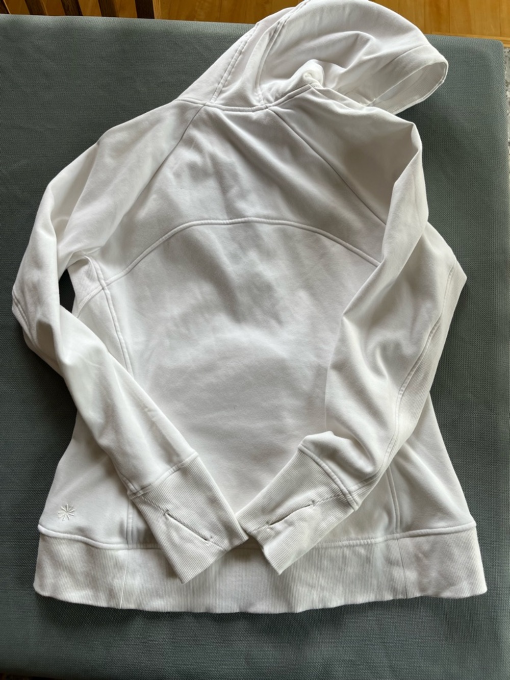Athleta White Full-Zip Hoodie